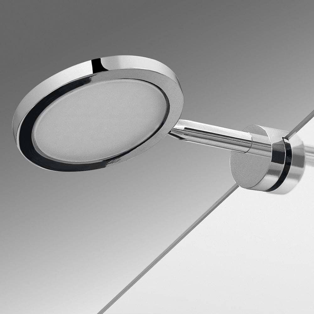 Round LED Mirror Light Chrome - Hyperion Tiles
