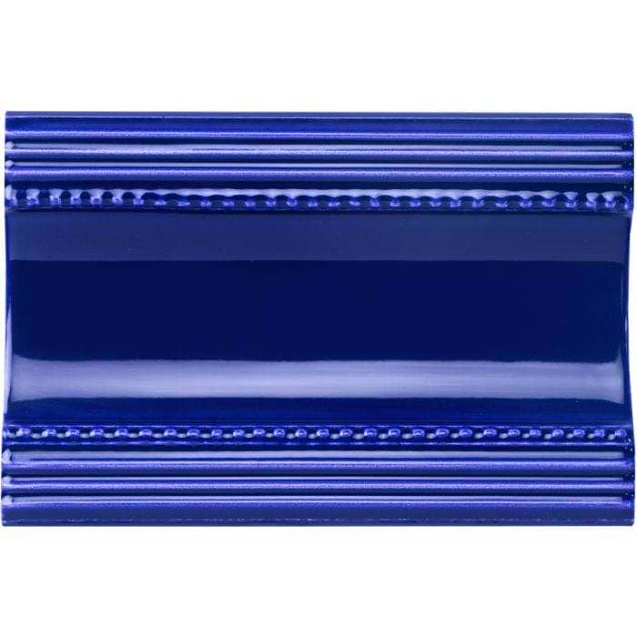 Royal Blue Plain Cornice - Hyperion Tiles