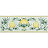 Scallop Shells Blue & Yellow Classical Decorative Border on Brilliant White - Hyperion Tiles