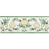 Scallop Shells Green & Buff Classical Decorative Border on Brilliant White - Hyperion Tiles