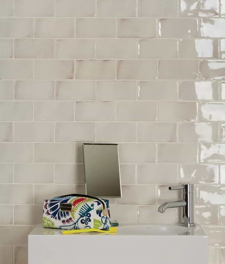 Seaton Crackle Ceramic White Sands - Hyperion Tiles