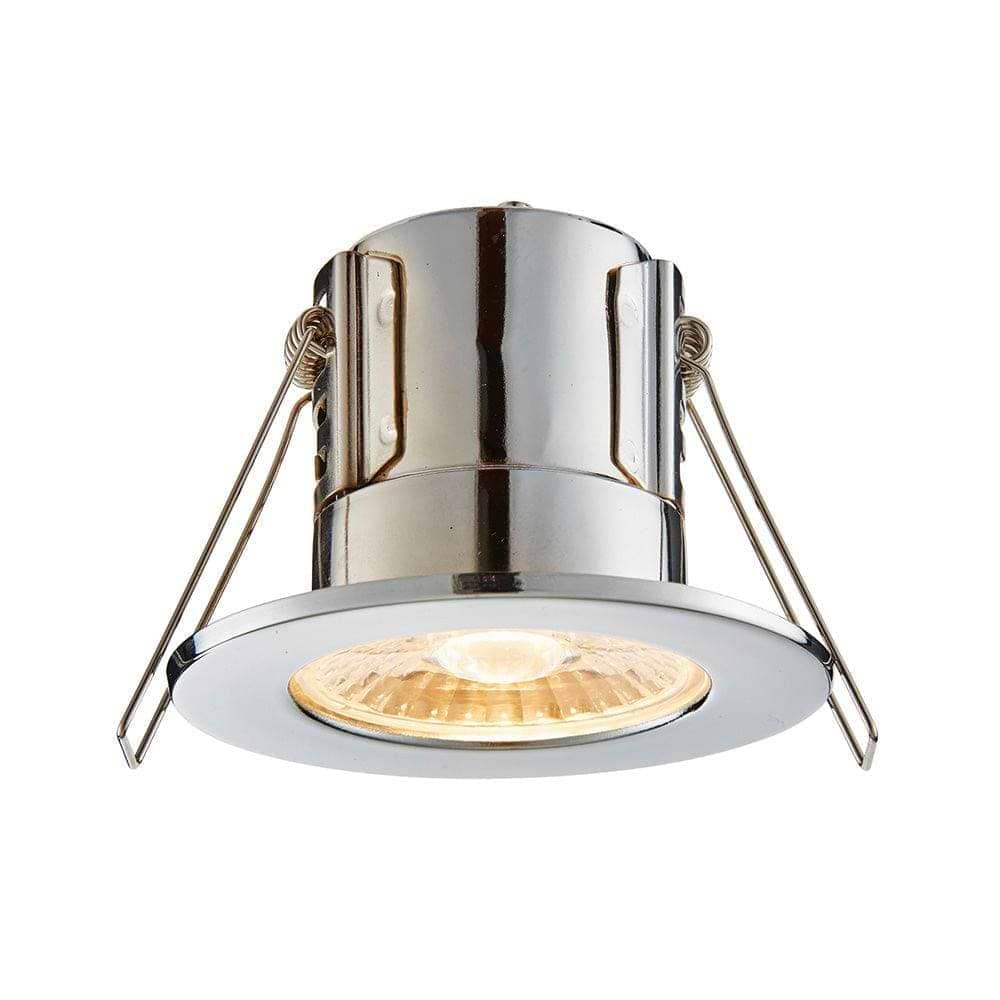 Shield ECO LED Fire Rated Dimmable Downlighter Chrome Warm White - Hyperion Tiles