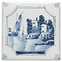 Ship and House Delft River Scene - Hyperion Tiles