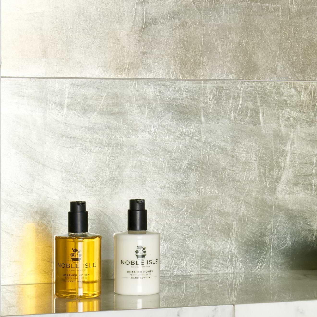 Silver Leaf Decorative Glass - Hyperion Tiles