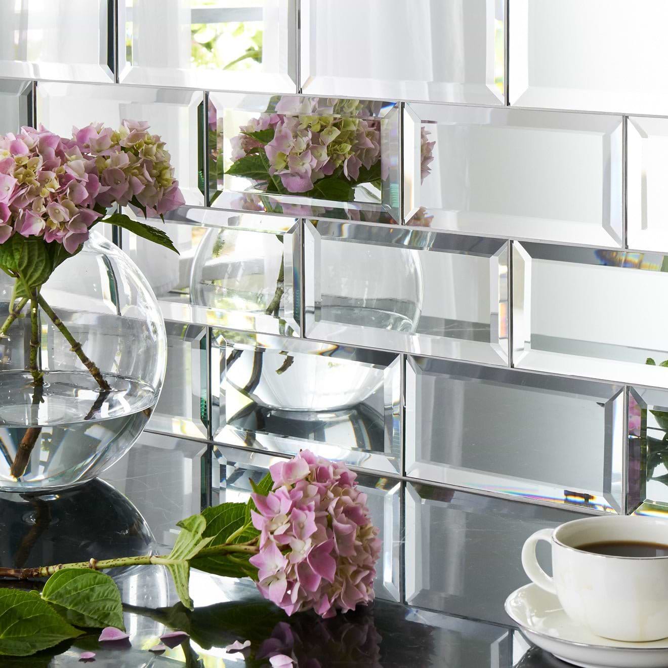 Silver Mirror Bevel - Hyperion Tiles