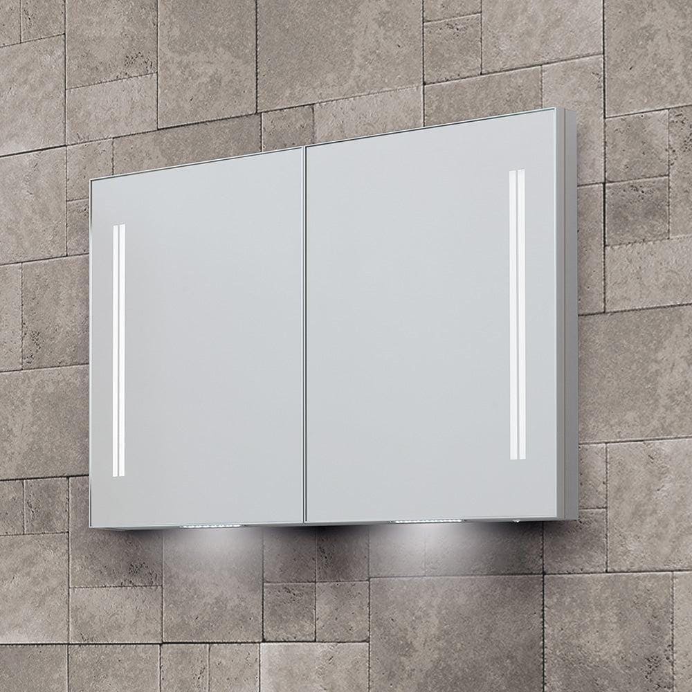 Space II Double Door Semi - recessed Cabinet 90 – 90x70cm - Hyperion Tiles