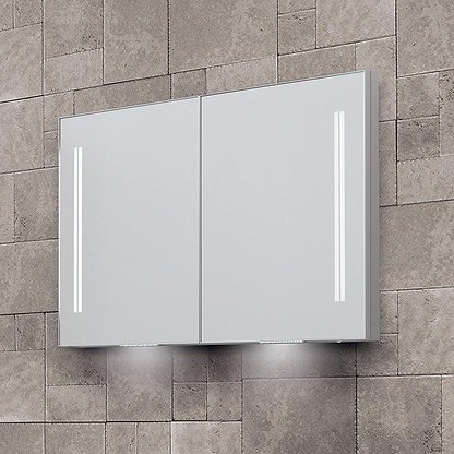 Space II Double Door Semi - recessed Cabinet 90 – 90x70cm - Hyperion Tiles