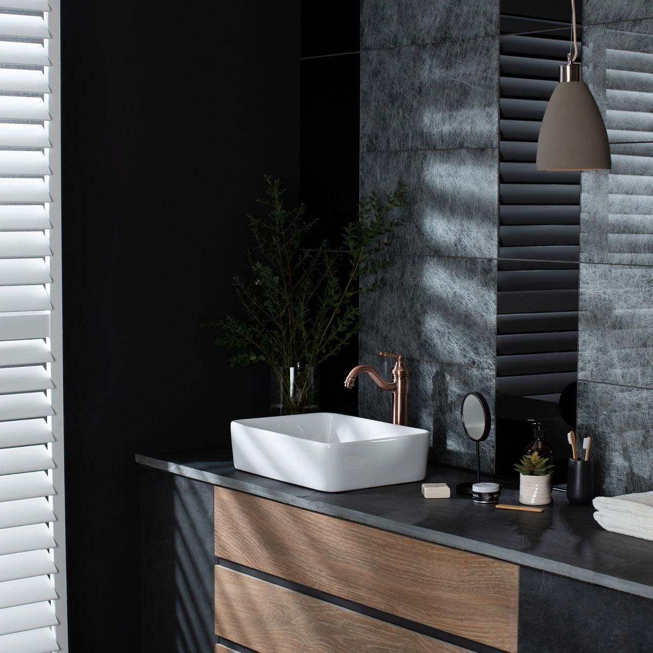 Spun Silk Silver on Black - Hyperion Tiles