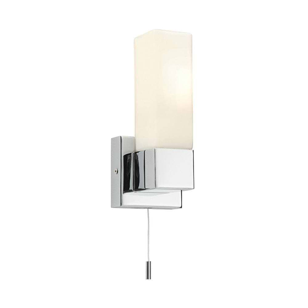 Square Bathroom Wall Light Chrome - Hyperion Tiles