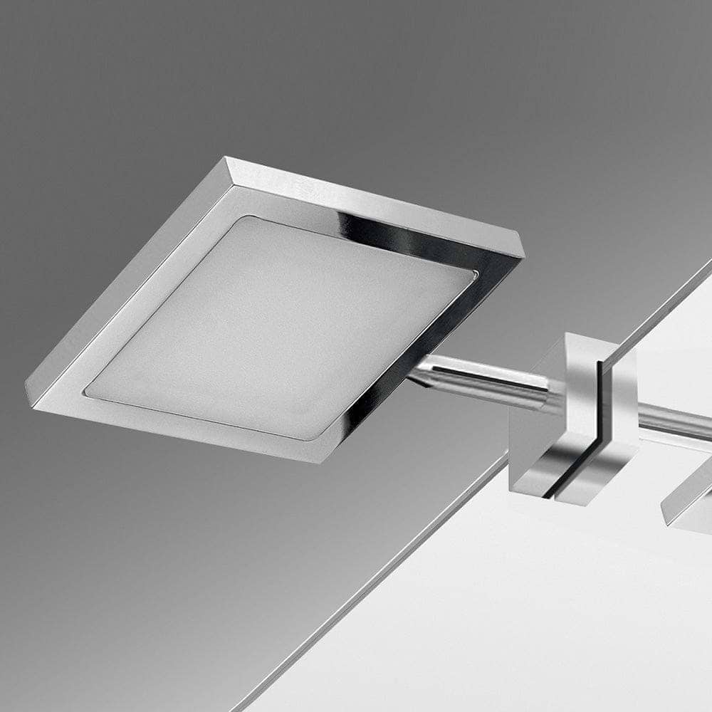 Square LED Mirror Light Chrome - Hyperion Tiles
