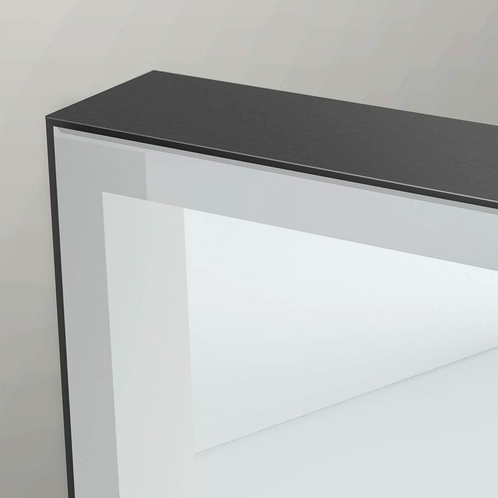 Tate Light Square Mirror 70 Black - Hyperion Tiles