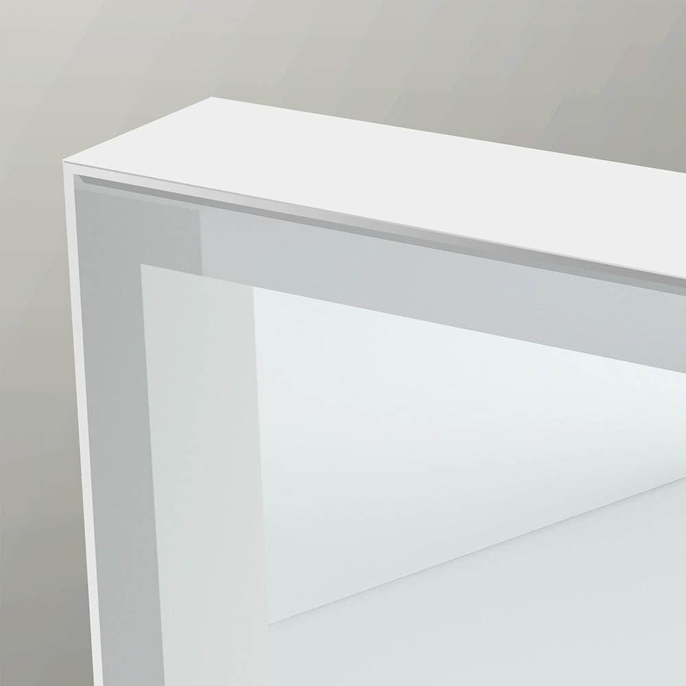 Tate Light Square Mirror 70 White - Hyperion Tiles