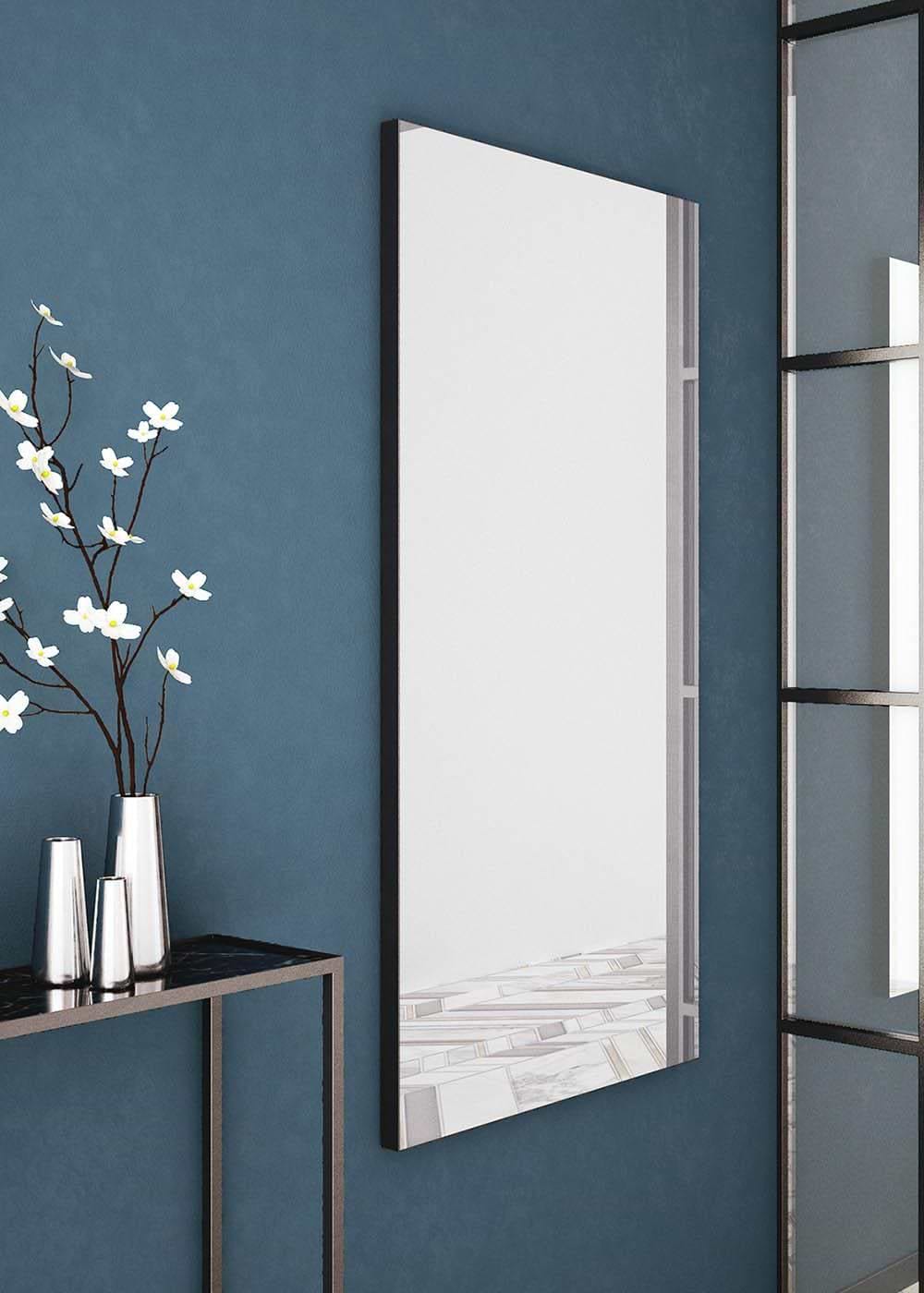 Tate Rectangular Mirror 120 Black - Hyperion Tiles