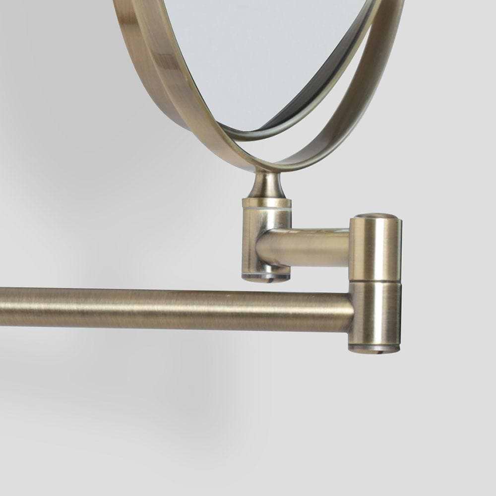Taylor Reversible 5X Magnifying Wall Mirror Aged Brass - Hyperion Tiles