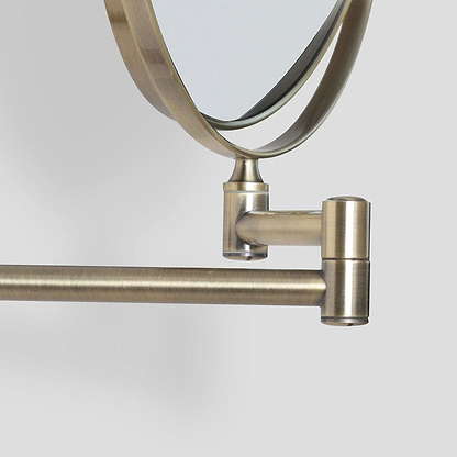 Taylor Reversible 5X Magnifying Wall Mirror Aged Brass - Hyperion Tiles