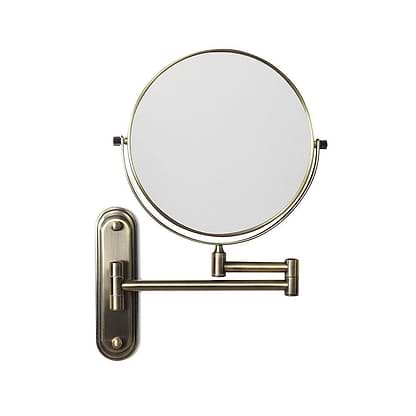 Taylor Reversible 5X Magnifying Wall Mirror Aged Brass - Hyperion Tiles