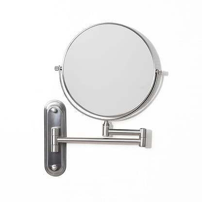 Taylor Reversible 5X Magnifying Wall Mirror Brushed Nickel - Hyperion Tiles