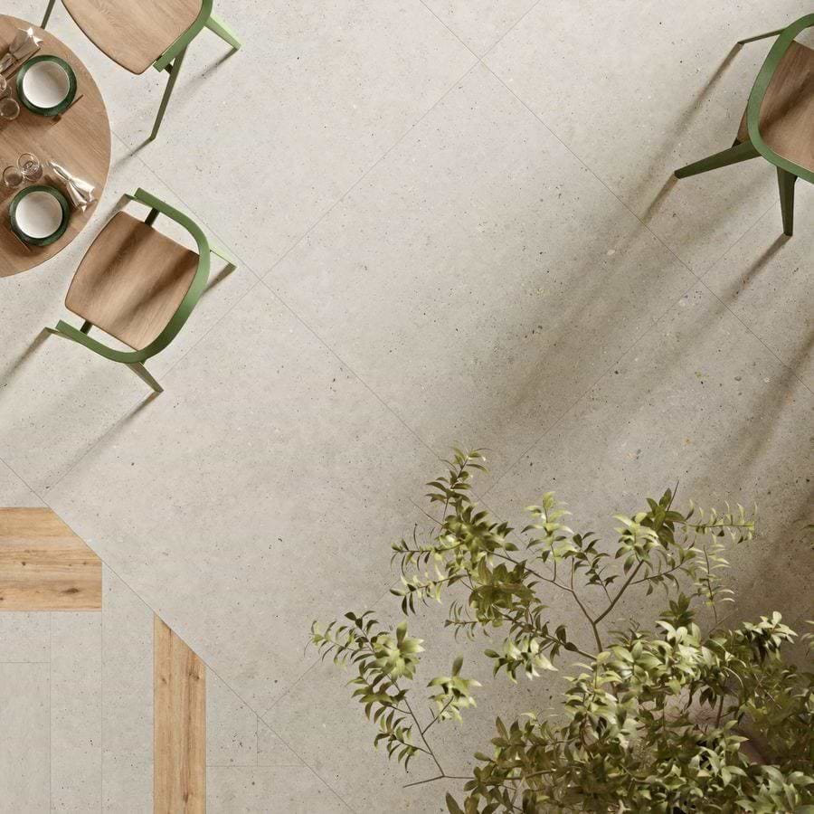 Terrazzo Coolstone White Tiles - Hyperion Tiles