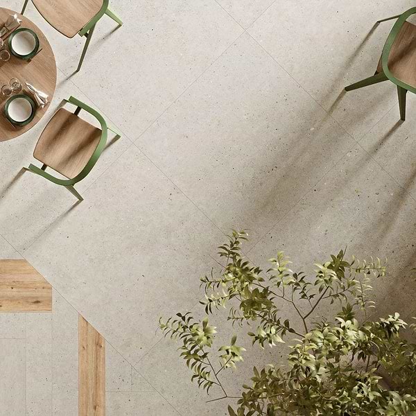 Terrazzo Coolstone White Tiles - Hyperion Tiles