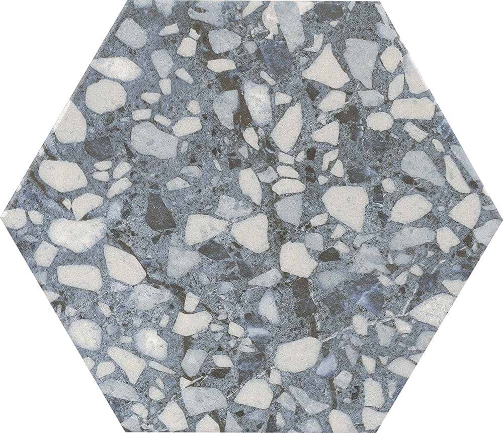 Terrazzo Hexagon Blue - Hyperion Tiles