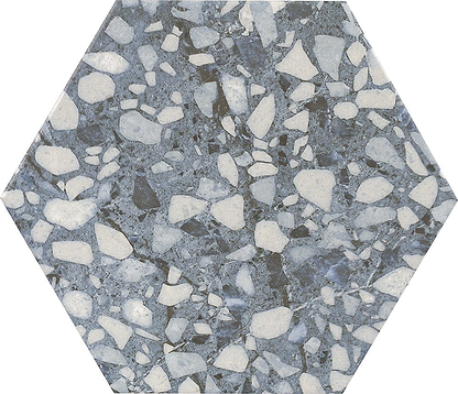 Terrazzo Hexagon Blue - Hyperion Tiles