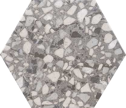 Terrazzo Hexagon Grey - Hyperion Tiles