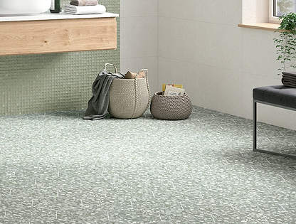 Terrazzo Hexagon Sage - Hyperion Tiles