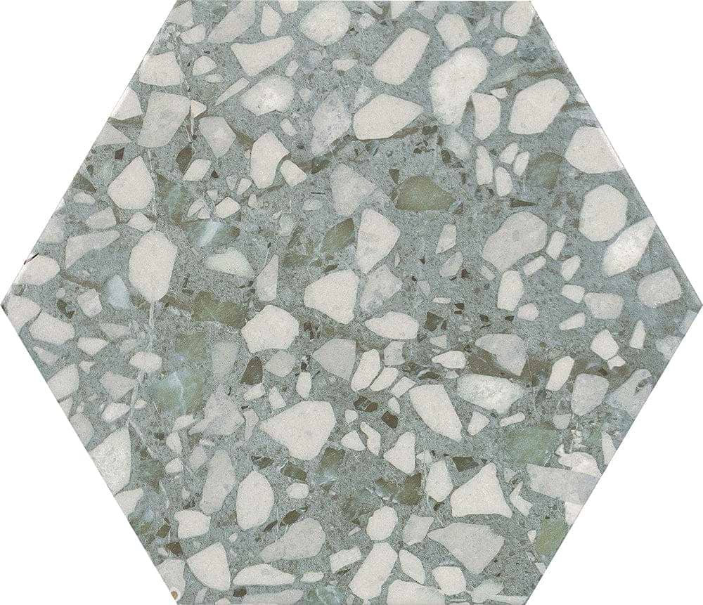 Terrazzo Hexagon Sage - Hyperion Tiles