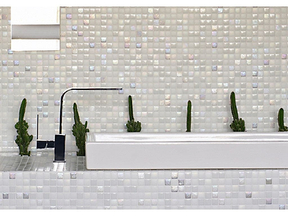 Texturas Ice Textured Glass Mosaic - Hyperion Tiles