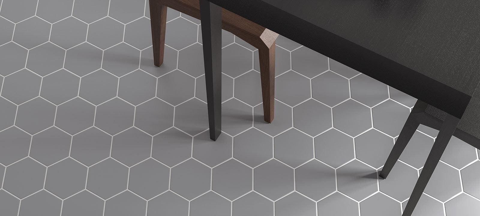 Timeless Hexagon Grey Matt - Hyperion Tiles