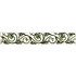 Trailing Ivy, Green Classical Decorative Border on Brilliant White - Hyperion Tiles
