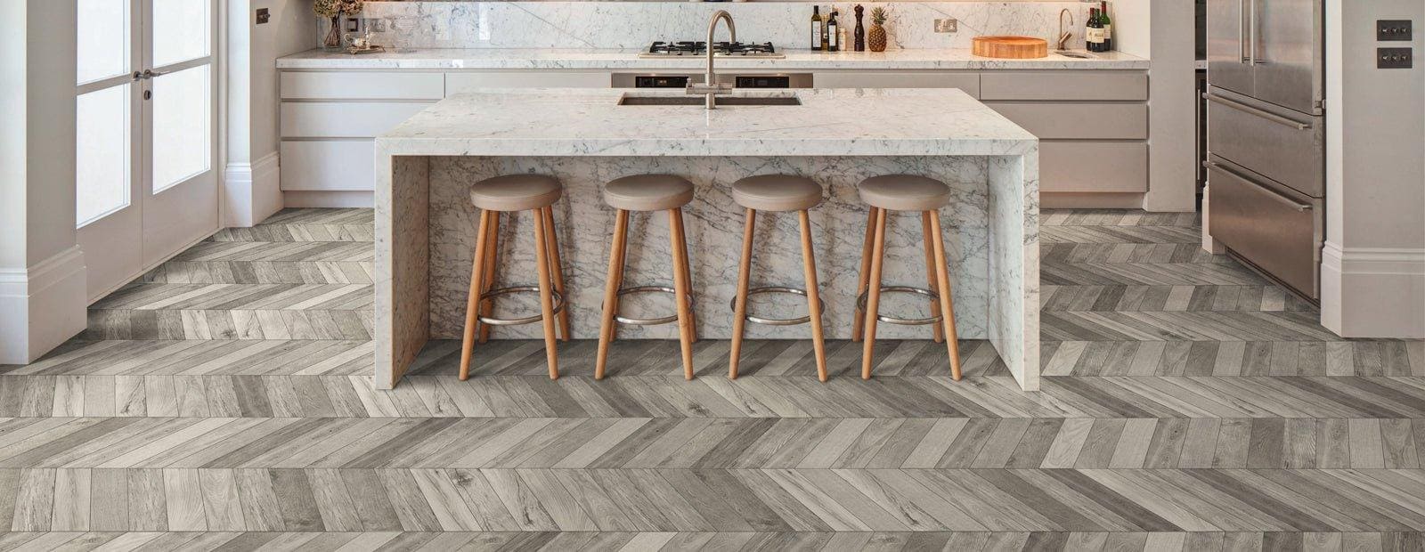 Tree-Soul Grey Chevron Matt - Hyperion Tiles