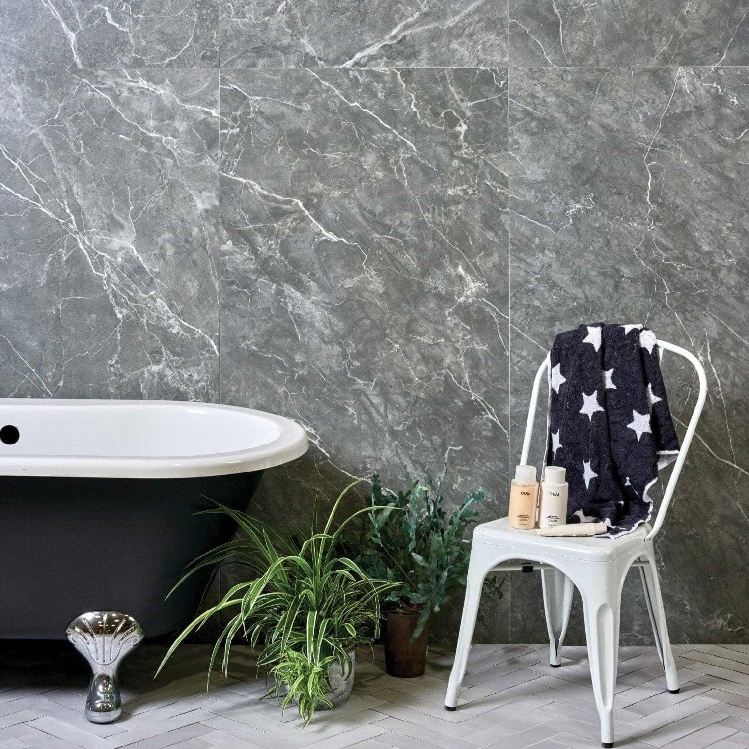 Tribeca Porcelain Anthracite 75 x150cm - Hyperion Tiles