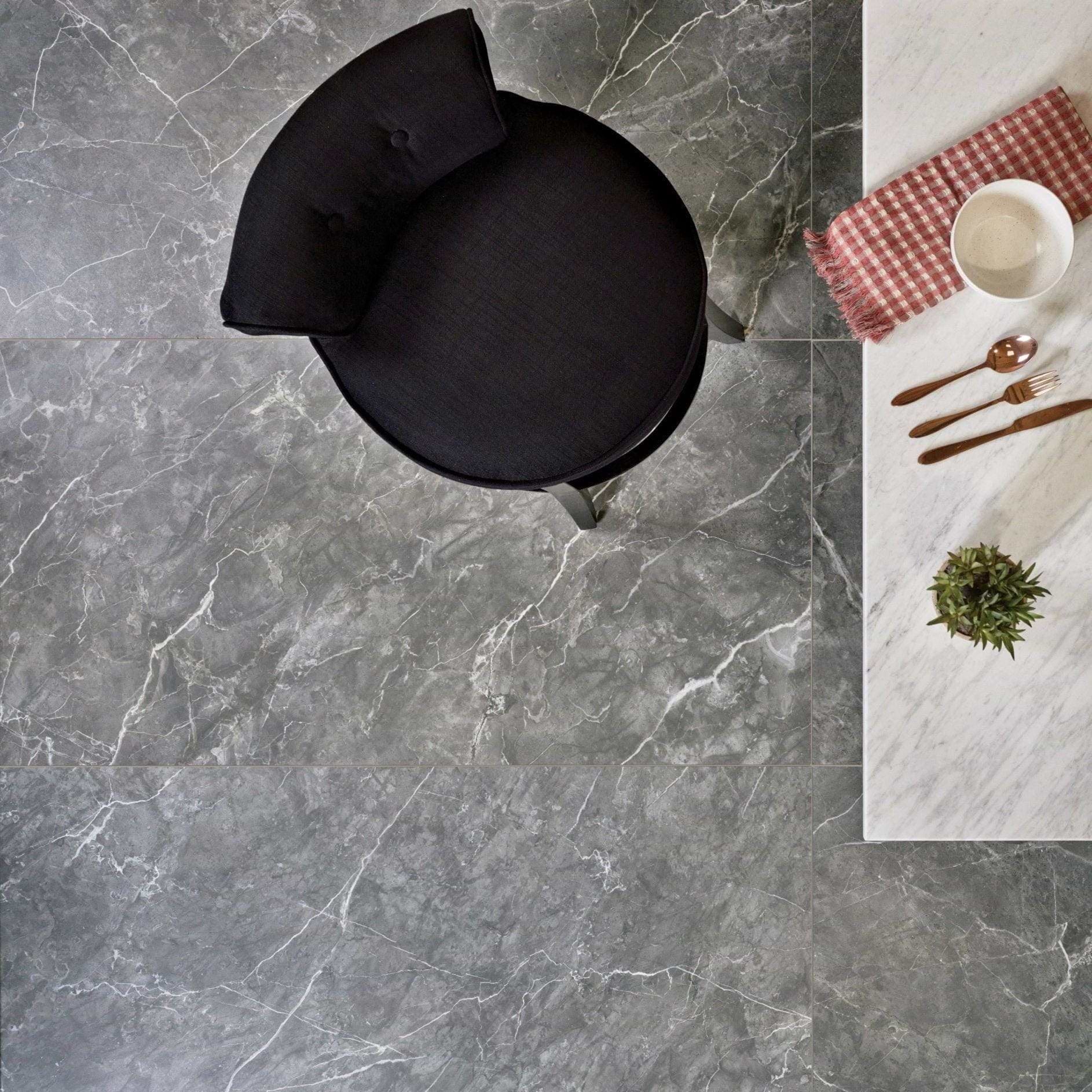 Tribeca Porcelain Anthracite 75 x150cm - Hyperion Tiles