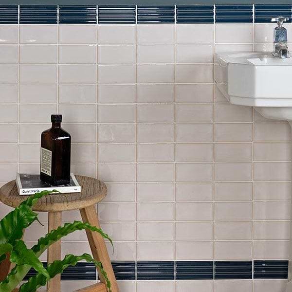 Tunstall Ceramic Peacock Blue Fluted Brick - Hyperion Tiles