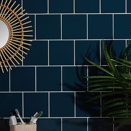 Tunstall Ceramic Peacock Blue Square - Hyperion Tiles