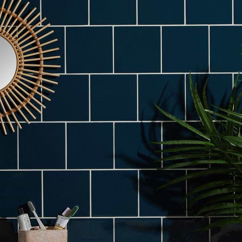 Tunstall Ceramic Peacock Blue Square - Hyperion Tiles
