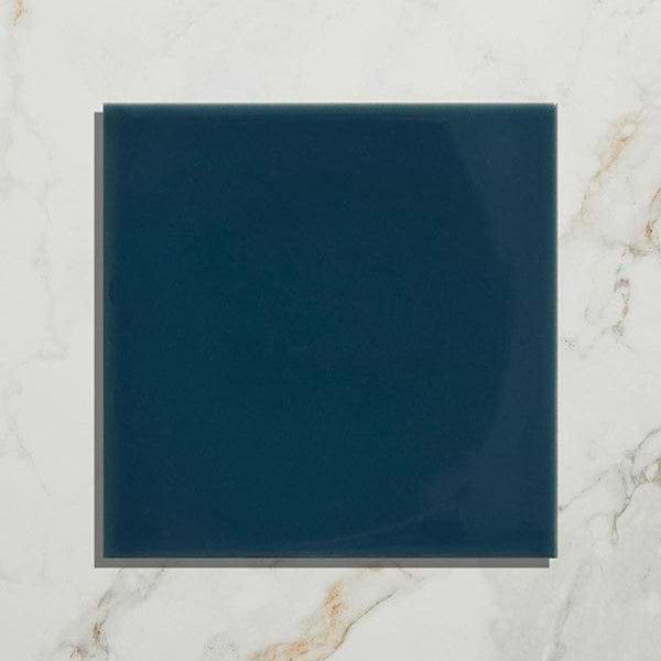 Tunstall Ceramic Peacock Blue Square - Hyperion Tiles