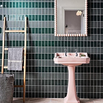 Tunstall Ceramic Royal Green Fluted Brick - Hyperion Tiles