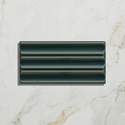 Tunstall Ceramic Royal Green Fluted Brick - Hyperion Tiles