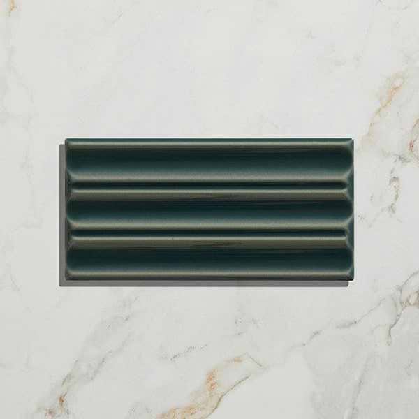 Tunstall Ceramic Royal Green Fluted Brick - Hyperion Tiles