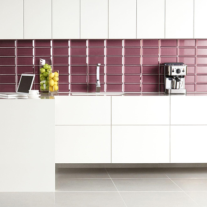 Ulysses Metallic Glass Bevel 200 x 100mm - Hyperion Tiles