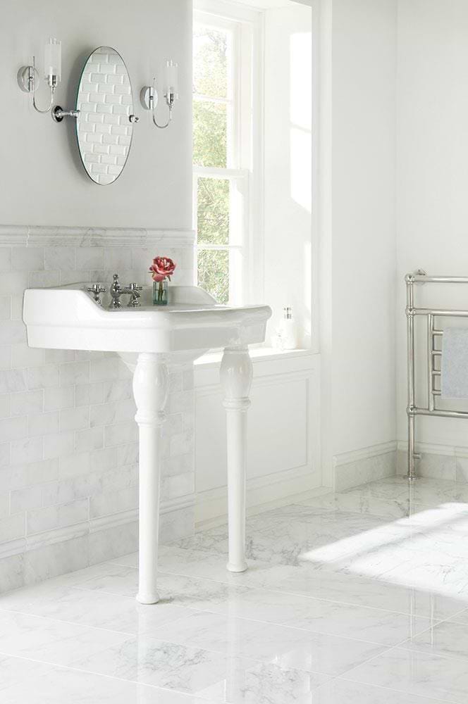 Viano White Polished Marble 147 x 72mm - Hyperion Tiles