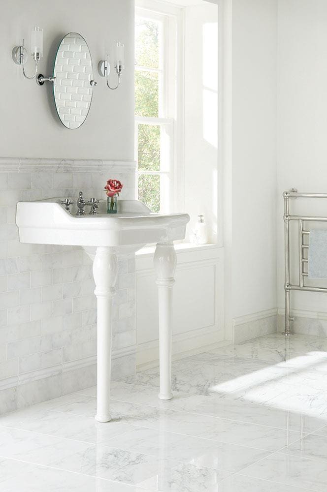 Viano White Polished Marble 147 x 72mm - Hyperion Tiles
