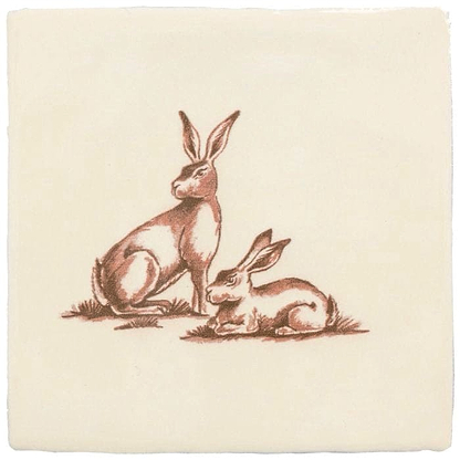 Warren of Hares Sepia on Palomino - Hyperion Tiles