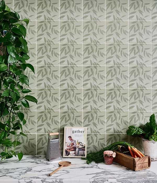 Willow Porcelain Green By Clarissa Hulse - Hyperion Tiles