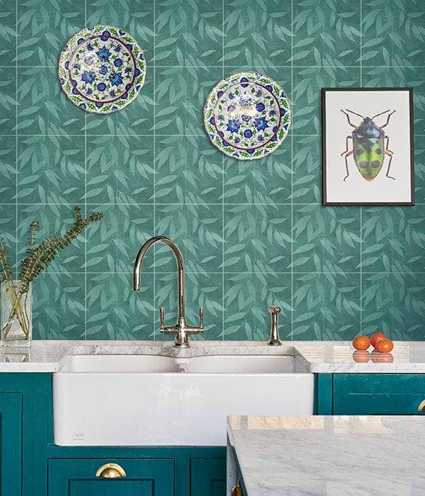 Willow Porcelain Teal By Clarissa Hulse - Hyperion Tiles