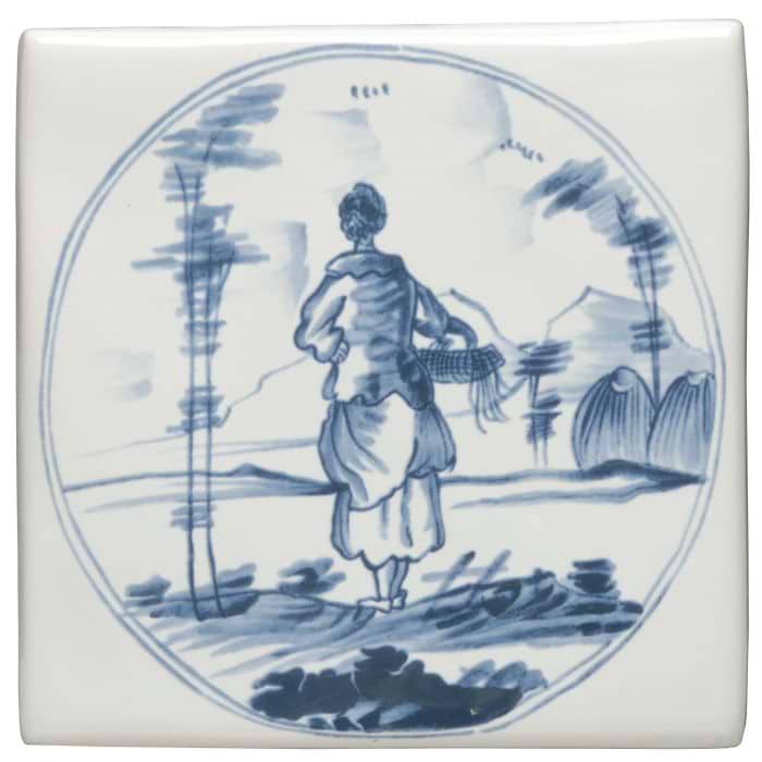 Woman and Basket In a landscape - Hyperion Tiles