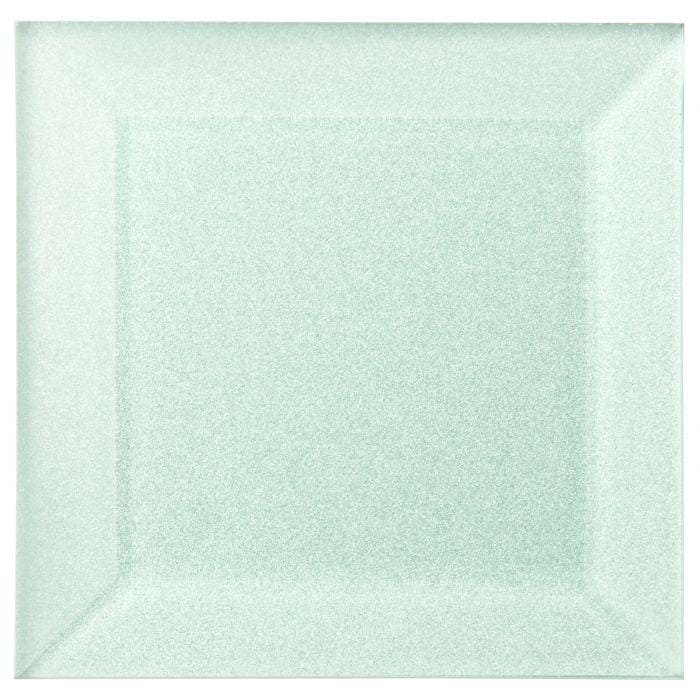 Zinc Metallic Glass Bevel 100 x 100mm - Hyperion Tiles