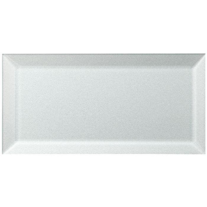 Zinc Metallic Glass Bevel 200 x 100mm - Hyperion Tiles